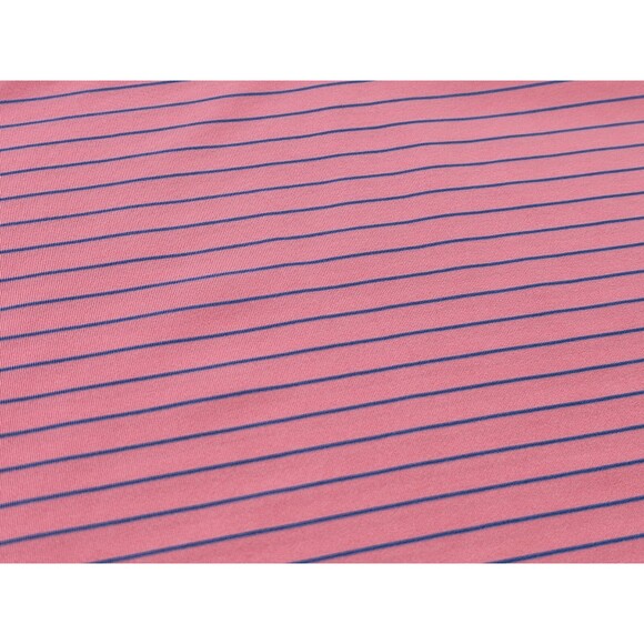 Mens XL Peter Millar Summer Comfort Pink Stripe Short Sleeve Polo Shirt Tee Golf - Picture 2 of 5